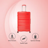 Calvin Klein Globetrotter Hard Body Large Red Luggage Trolley