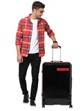 Calvin Klein ICON Range Black & Red Color Hard Large Luggage