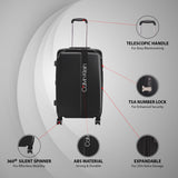 Calvin Klein Madison Ave Hs Hard Large Black Luggage Trolley