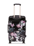 Calvin Klein Mille Hs Hard Large Black Floral Luggage Trolley