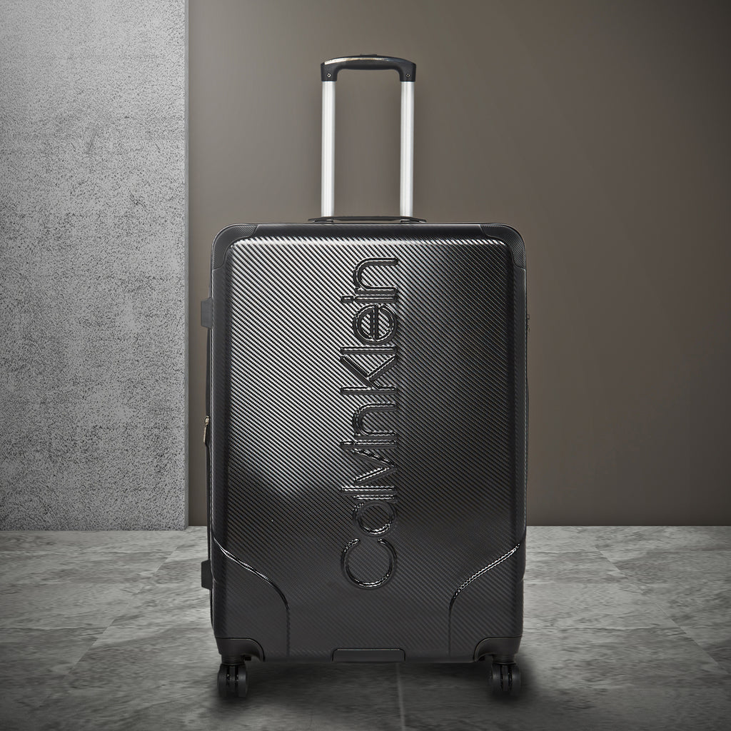 Calvin Klein Obsessed Hard Body Large Black Luggage Trolley