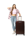 Calvinklein RELIANT Brunette Color 100% Polycarbonate Material Hard 28" Large Trolley