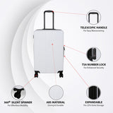 Calvin Klein THE STANDARD HS Range White Color Hard Large Luggage