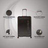 Calvin Klein SOHO Range Black Color Hard Luggage