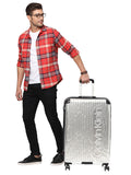 Calvin Klein SNAKE RIDGE Range Silver Color Hard Large Luggage