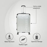 Calvin Klein SNAKE RIDGE Range Silver Color Hard Large Luggage