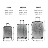 Calvin Klein SNAKE RIDGE Range Silver Color Hard Large Luggage