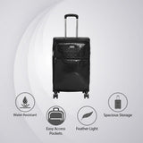 Calvin Klein Impression Soft Cabin Black  Luggage Trolley