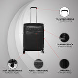 Calvin Klein West 34Th St-Embossed Soft Body Medium Black Luggage Trolley