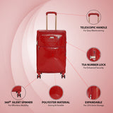 Calvin Klein Impression Soft Large Red Luggage Trolley