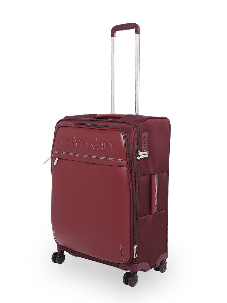 Calvin Klein West 34Th St-Embossed Soft Large Wine Luggage Trolley