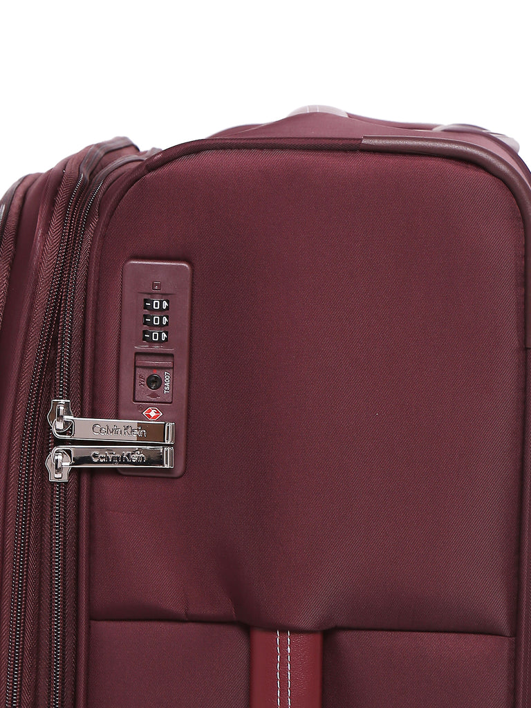 Calvin Klein West 34Th St-Embossed Soft Large Wine Luggage Trolley