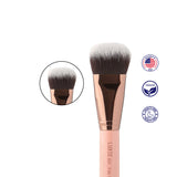 Luxie 610 Flat Sculpting Brush - Rose Gold