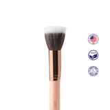 Luxie 508 Duo Fibre Stippling Brush - Rose Gold