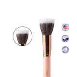 Luxie 508 Duo Fibre Stippling Brush - Rose Gold