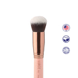 Luxie 532 Round Top Blender Brush - Rose Gold