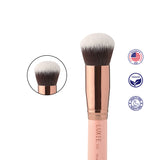 Luxie 532 Round Top Blender Brush - Rose Gold