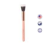 Luxie 524 Small Duo Fibre Brush - Rose Gold