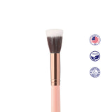 Luxie 524 Small Duo Fibre Brush - Rose Gold