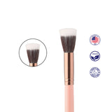 Luxie 524 Small Duo Fibre Brush - Rose Gold