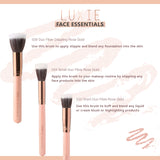 Luxie 524 Small Duo Fibre Brush - Rose Gold
