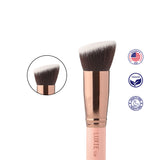 Luxie 538 Flat Angled Blender Brush - Rose Gold