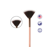 Luxie 560 Medium Fan Brush - Rose Gold