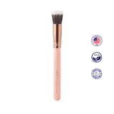 Luxie 550 Short Duo Fibre Brush - Rose Gold