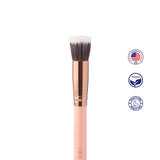 Luxie 550 Short Duo Fibre Brush - Rose Gold