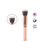 Luxie 550 Short Duo Fibre Brush - Rose Gold