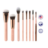 Luxie Complete Face Brush Set - Rose Gold
