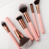 Luxie Face Essential Brush Set - Rose Gold
