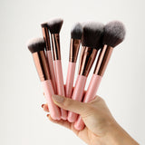Luxie Face Essential Brush Set - Rose Gold