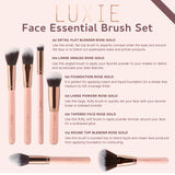 Luxie Face Essential Brush Set - Rose Gold