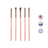 Luxie Mini Detail Eye Brush Set - Rose Gold