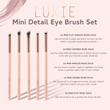 Luxie Mini Detail Eye Brush Set - Rose Gold
