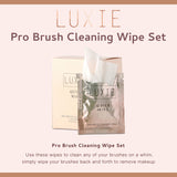 Luxie Pro Brush Cleaning Wipe Set