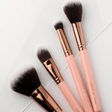 Luxie Face Complexion Brush Set - Rose Gold