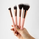 Luxie Face Complexion Brush Set - Rose Gold