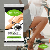 Remove Wax Strips 20 Pcs Body Strips - Active Carbon Charcoal - Flow Pack (20 Body Strips + 2 Cleaning Wipes)