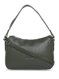 Olive Color Soft PU Material Crossbody Bag