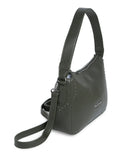 Olive Color Soft PU Material Crossbody Bag