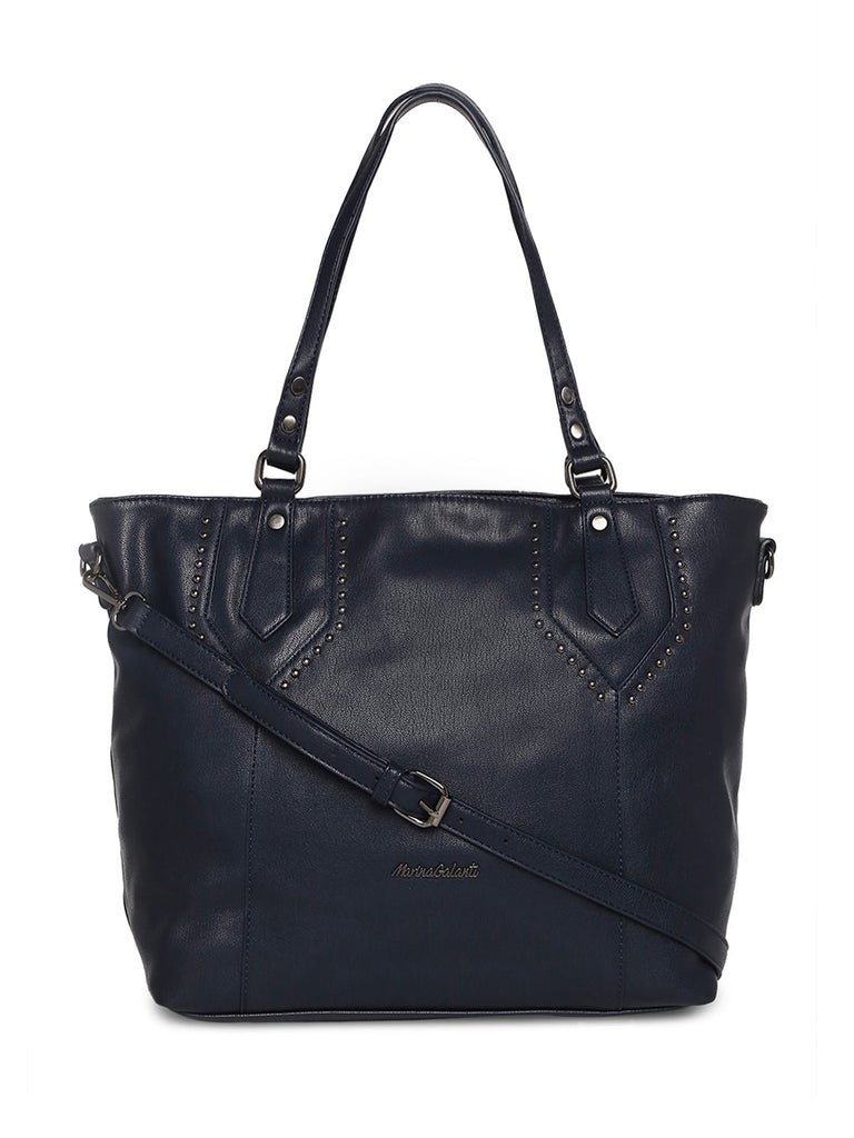 MARINA GALANTI Navy Color Soft PU Material Medium Size Shopping