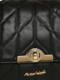 MARINA GALANTI Black Color Soft PU Material Medium Size Flap Bag - MB0350FP2001
