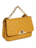 MARINA GALANTI Dark Yellow Color Soft PU Material Medium Size Flap Bag