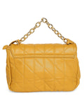 MARINA GALANTI Dark Yellow Color Soft PU Material Medium Size Flap Bag