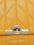 MARINA GALANTI Dark Yellow Color Soft PU Material Medium Size Flap Bag