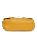 MARINA GALANTI Dark Yellow Color Soft PU Material Medium Size Flap Bag