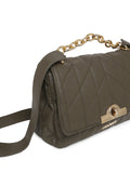 MARINA GALANTI Olive Color Soft PU Material Medium Size Flap Bag - MB0350FP2029