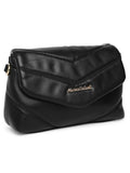 MARINA GALANTI Black Color Soft PU Material Medium Size Shoulder Bag - MB0355SR2001